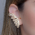 Brinco Semijoia Ear Cuff Asa de Borboleta Zircônias Cristais Dourado - comprar online