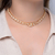 Colar Semijoia Choker Serpente Zircônias Cristais Dourado - comprar online