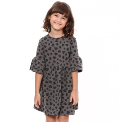 VESTIDO INFANTIL MANGA DUPLA BABADOS - comprar online