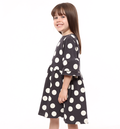 VESTIDO INFANTIL MANGA DUPLA BABADOS