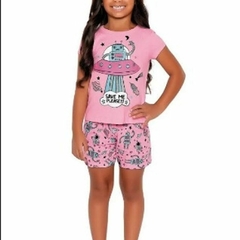 PIJAMA INFANTIL CURTO ESTAMPA SAVE ME PLEASE - Tuca Pituca Moda Infantil