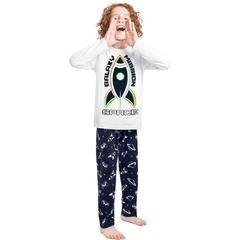 PIJAMA INFANTIL LONGO ESTAMPA FOGUETE - comprar online