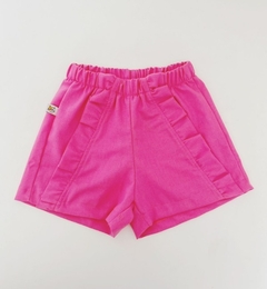 SHORT INFANTIL LINHO COM BABADO