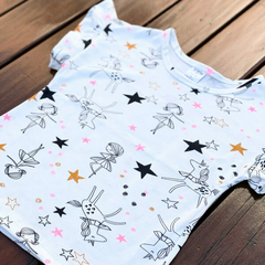 BLUSINHA INFANTIL MANGA DE BABADINHOS ALGODÃO COM ELASTANO - MODELO LÍVIA - loja online