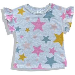 BLUSINHA INFANTIL MANGA DE BABADINHOS ALGODÃO COM ELASTANO - MODELO LÍVIA