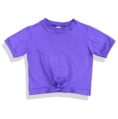 BLUSA INFANTIL CROPPED COM TORÇÃO LISA - comprar online