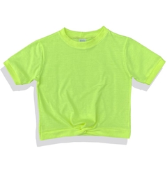 BLUSA INFANTIL CROPPED COM TORÇÃO LISA