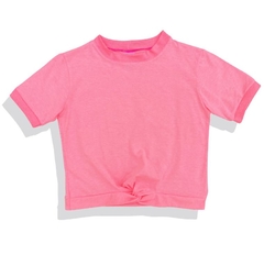 BLUSA INFANTIL CROPPED COM TORÇÃO LISA