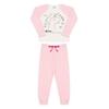 PIJAMA INFANTIL LONGO ESTAMPA DINOCORNIO OFF WHITE/ROSA