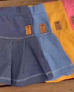 SAIA SHORT INFANTIL RODADA JEANS FAKE - loja online