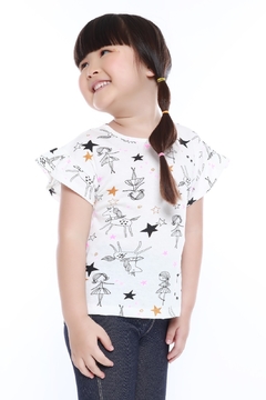 BLUSINHA INFANTIL MANGA DE BABADINHOS ALGODÃO COM ELASTANO - MODELO LÍVIA - comprar online