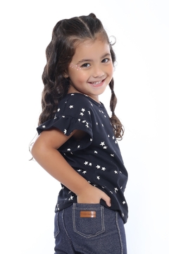 BLUSINHA INFANTIL MANGA DE BABADINHOS ALGODÃO COM ELASTANO - MODELO LÍVIA - loja online