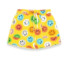 SHORTS INFANTIL MOLETINHO ESTAMPA SMILE FELIZ