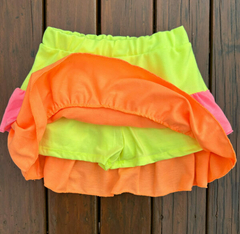 SAIA SHORT INFANTIL PIQUÊ TRICOLOR TONS NEON - comprar online