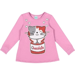 PIJAMA INFANTIL LONGO ESTAMPA GATINHA - comprar online