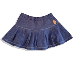 SAIA SHORT INFANTIL RODADA JEANS FAKE