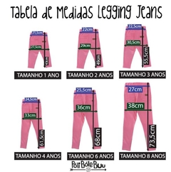 CALÇA LEGGING INFANTIL JEANS FAKE na internet