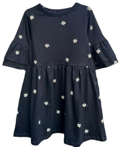 VESTIDO INFANTIL MANGA DUPLA BABADOS - Tuca Pituca Moda Infantil