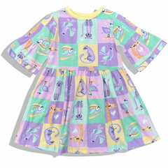 VESTIDO INFANTIL MANGA DUPLA BABADOS - comprar online