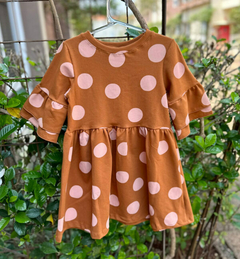 VESTIDO INFANTIL MANGA DUPLA BABADOS