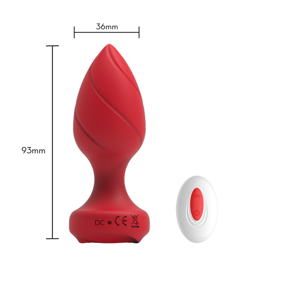 Plug anal vibratório em silicone com controle remoto