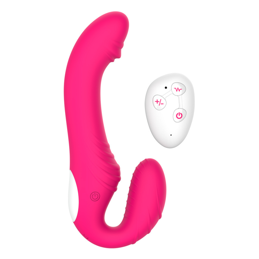 Vibrador Strapless Lésbicas ou Inversão - Controle Remoto