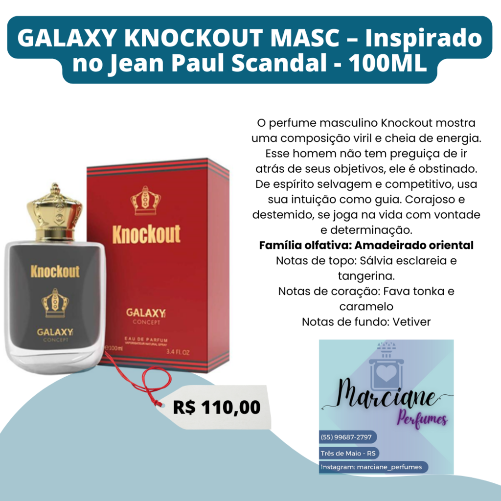 GALAXY KNOCKOUT MASC – 100ML - Marciane Perfumes