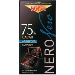 Chocolate Italiano Extra Fondente 75% cacao Ecuador - Novi 75gr