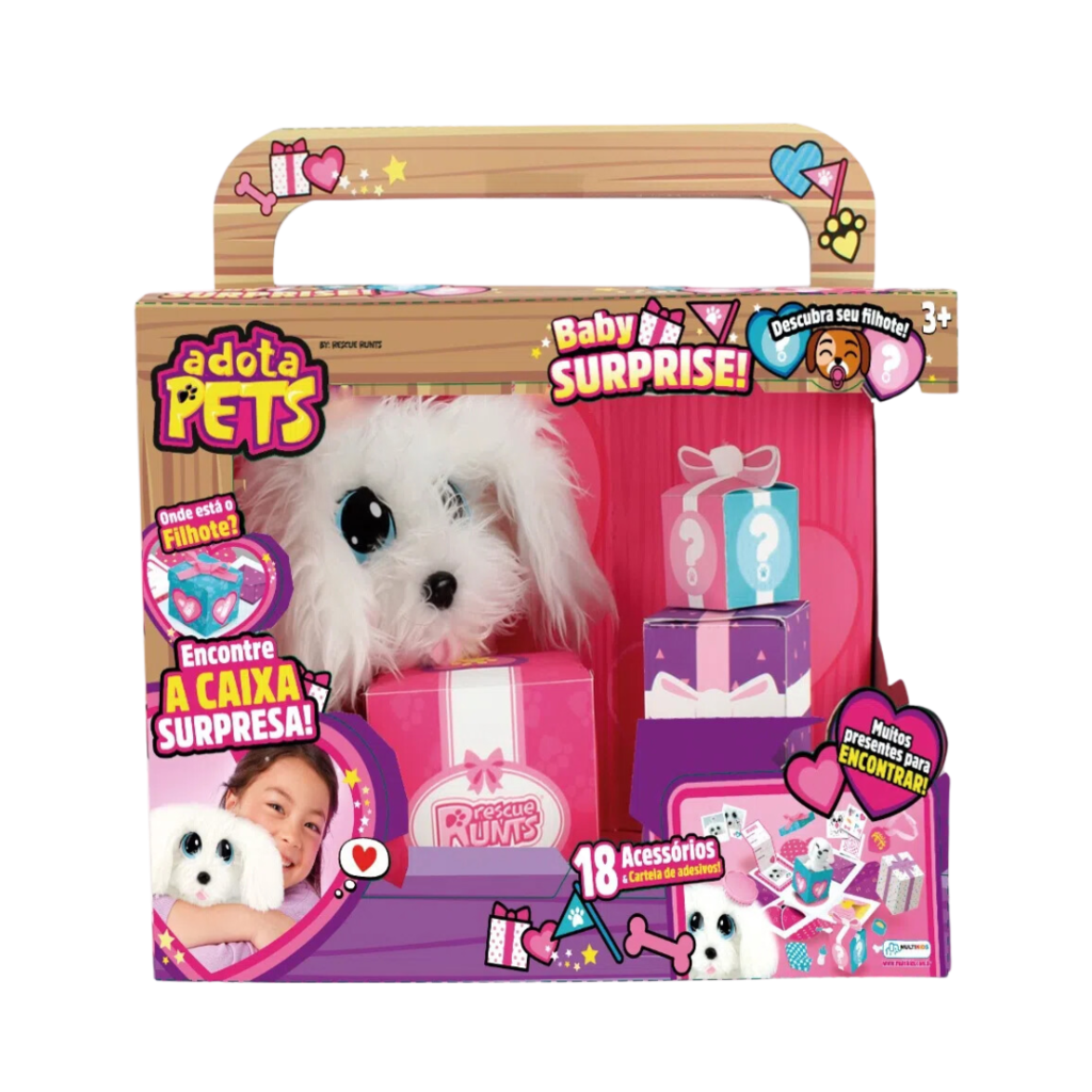 Boneca Barbie com Pets - Adota Cachorrinhos - Morena - Mattel