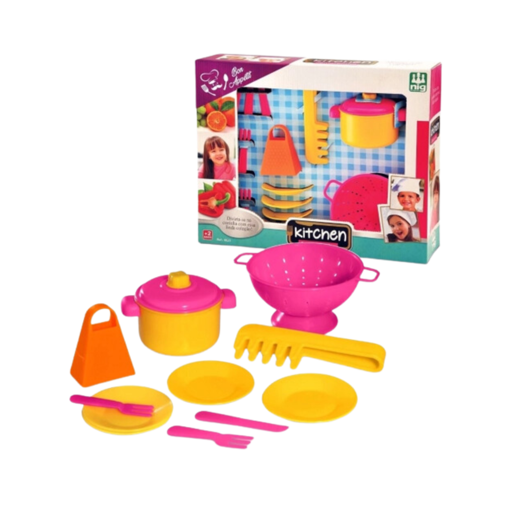 Gogogmee 1 Conjunto De Cozinha E Jantar Conjunto De Cozinha Para Meninas  Brinquedos Infantis Brinquedos De Madeira Jogo De Comida Infantil  Utensílios