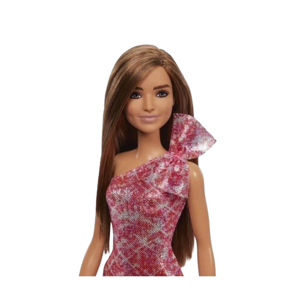 Vestido Barbie Pink Glitter