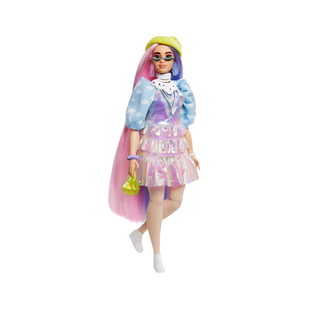 Boneca Barbie Fashion Vestido Glitter Loira Mattel - Roxo