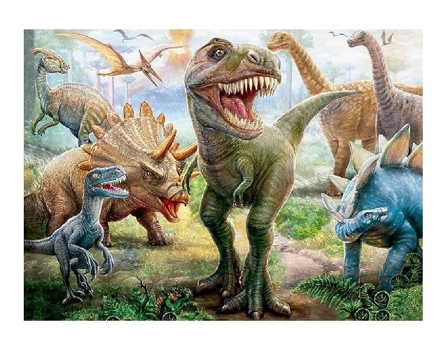 Brinquedo Quebra-Cabeça Terra dos Dinossauros C/24 Peças Uriarte