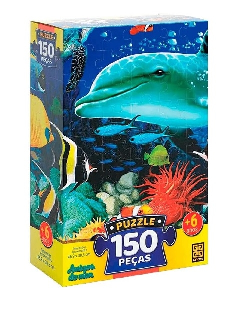 Puzzle 200 peças Batalha dos Dinossauros - Loja Grow