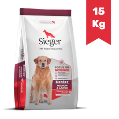 SIEGER PERRO SENIOR +7 AÑOS RAZA MEDIANA Y GRANDE x 15Kg