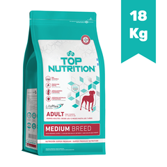 TOP NUTRITION PERRO ADULTO RAZA MEDIANA x 15Kg + 3Kg GRATIS