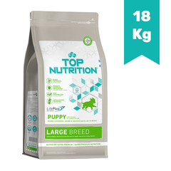 TOP NUTRITION PERRO CACHORRO RAZA GRANDE x 15Kg + 3Kg GRATIS