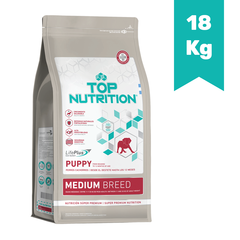 TOP NUTRITION PERRO CACHORRO RAZA MEDIANA x 15Kg + 3Kg GRATIS