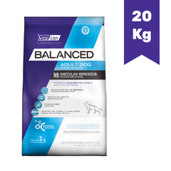 VITALCAN BALANCED PERRO ADULTO RAZA MEDIANA x 20Kg