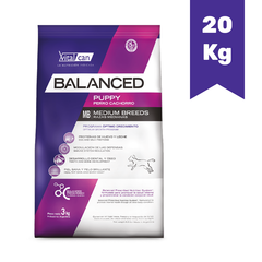 VITALCAN BALANCED PERRO CACHORRO RAZA MEDIANA x 20Kg