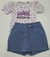 Conjunto Blusa e Short Saia