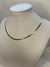 Choker Malha de Fita Folheado a Ouro 18k