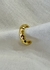 Piercing Fake Martelado Banhado a Ouro 18k