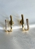 Brinco Ear Hook Cravejado Lisa Banhado a Ouro 18k