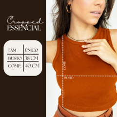 CROPPED ESSENCIAL PRETA - AZEL