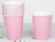 VASO POLIPAPEL ROSA PASTEL 240CC X8 - comprar online