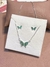 CONJUNTO PRATA BORBOLETA VERDE - comprar online