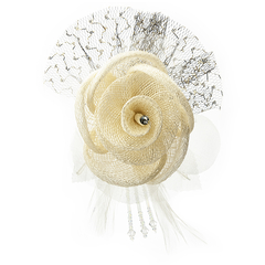 Broche Cód.5503601004-494-Creme 6cm 13gr