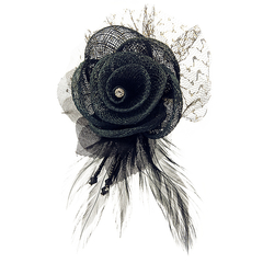 Broche Cód.5503601004-494-Preto 6cm 13gr