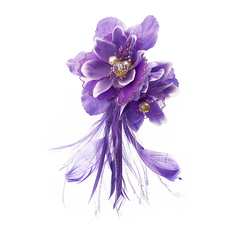 Broche Cód.5504101089-495-Roxo 12cm 15gr